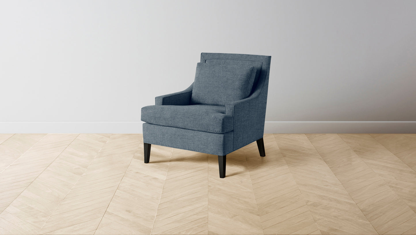 The Downing  - Performance Stonewashed Linen Chambray Chair