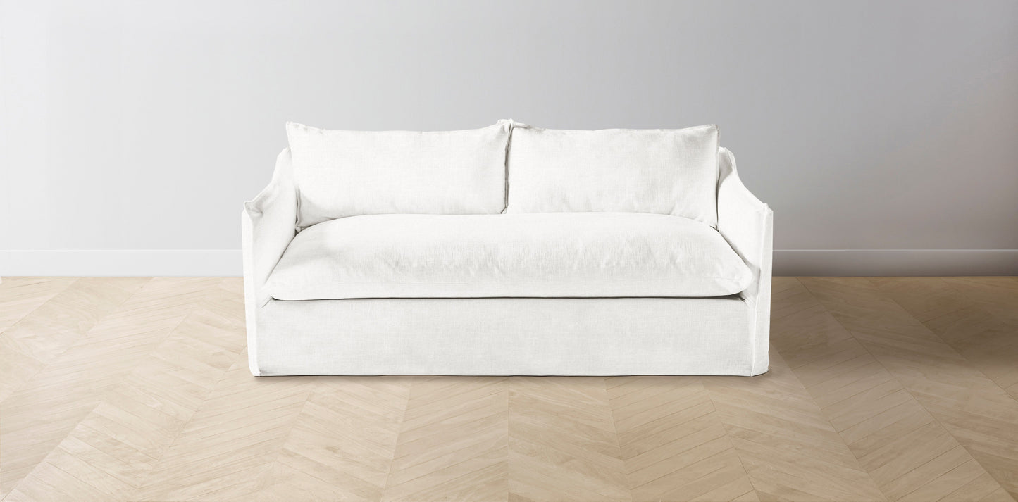 The Dune  - Belgian Linen Egret Sofa