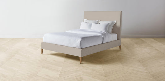 The Essex  - Performance Bouclé Morel Bed - 56" Headboard - Upholstered on reverse