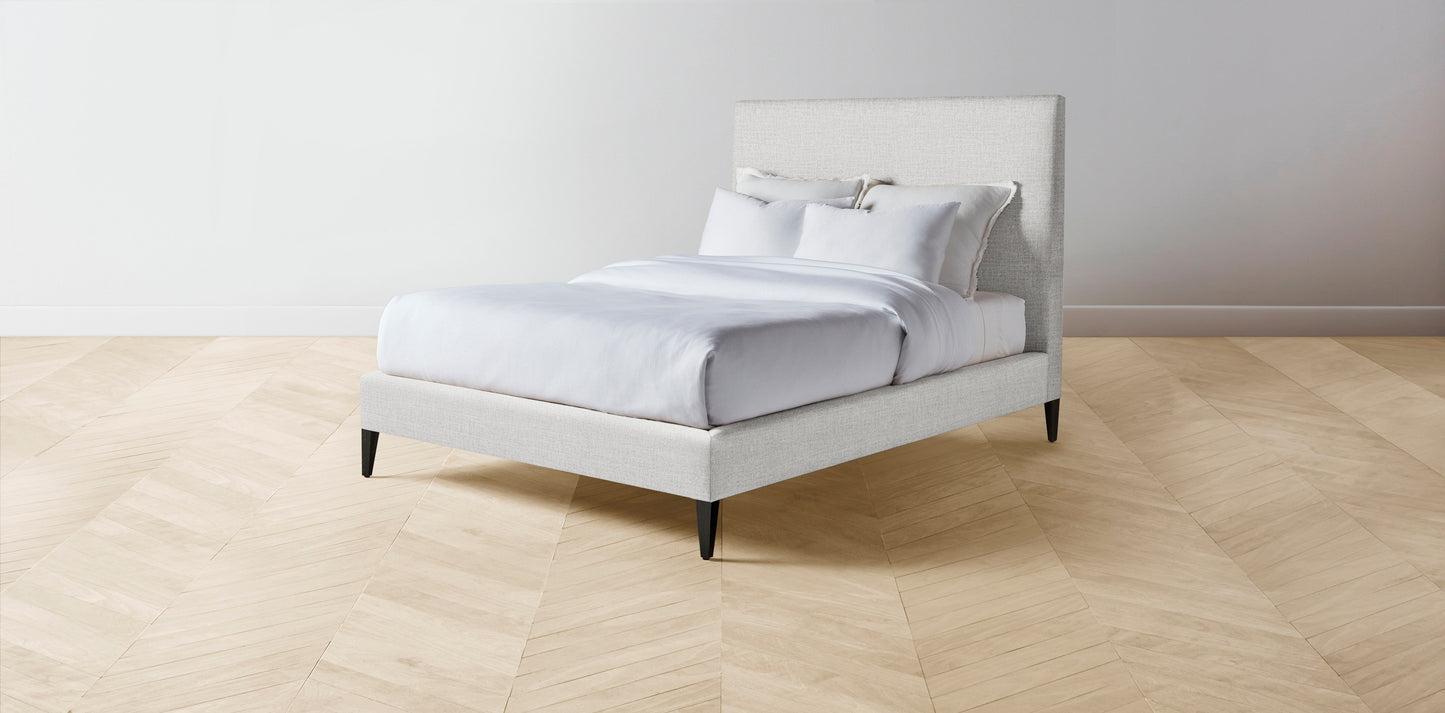 The Essex  - Performance Woven Chenille Steel Bed - 60" Headboard - Upholstered on reverse