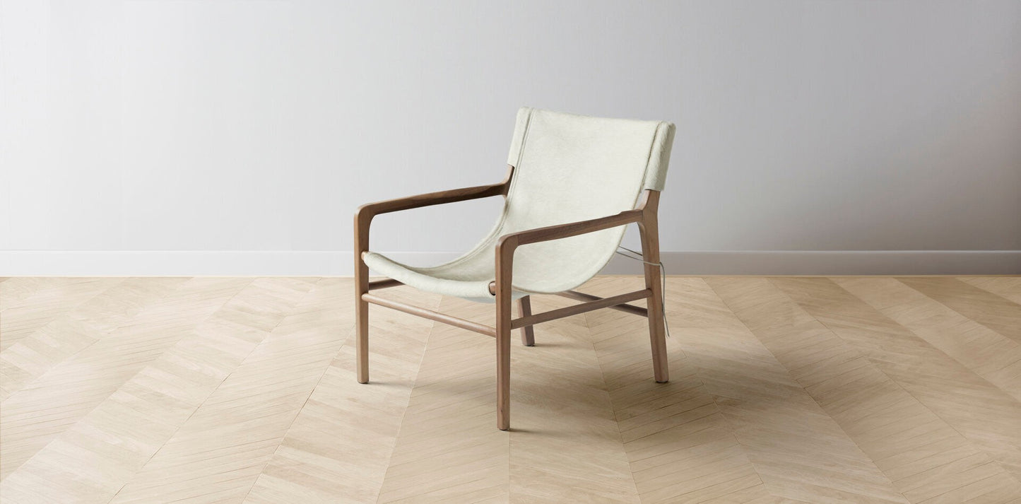 The Hayes  - Pony Hair Leather Snow Chair