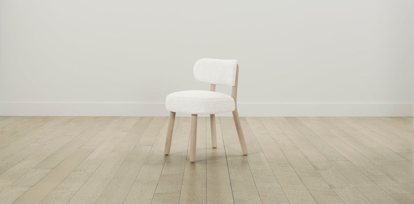 The Jane  - Belgian Linen Egret Dining Chair