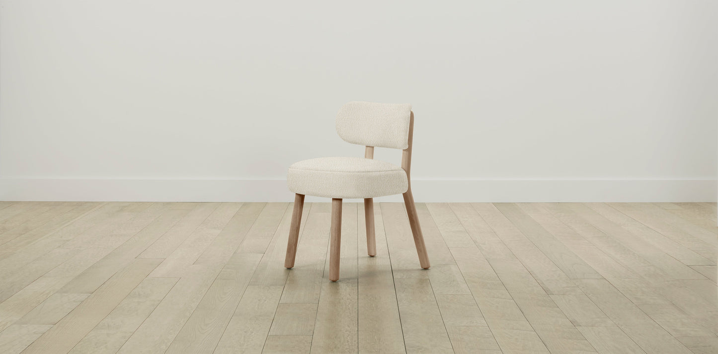 The Jane  - Italian Bouclé White Dining Chair