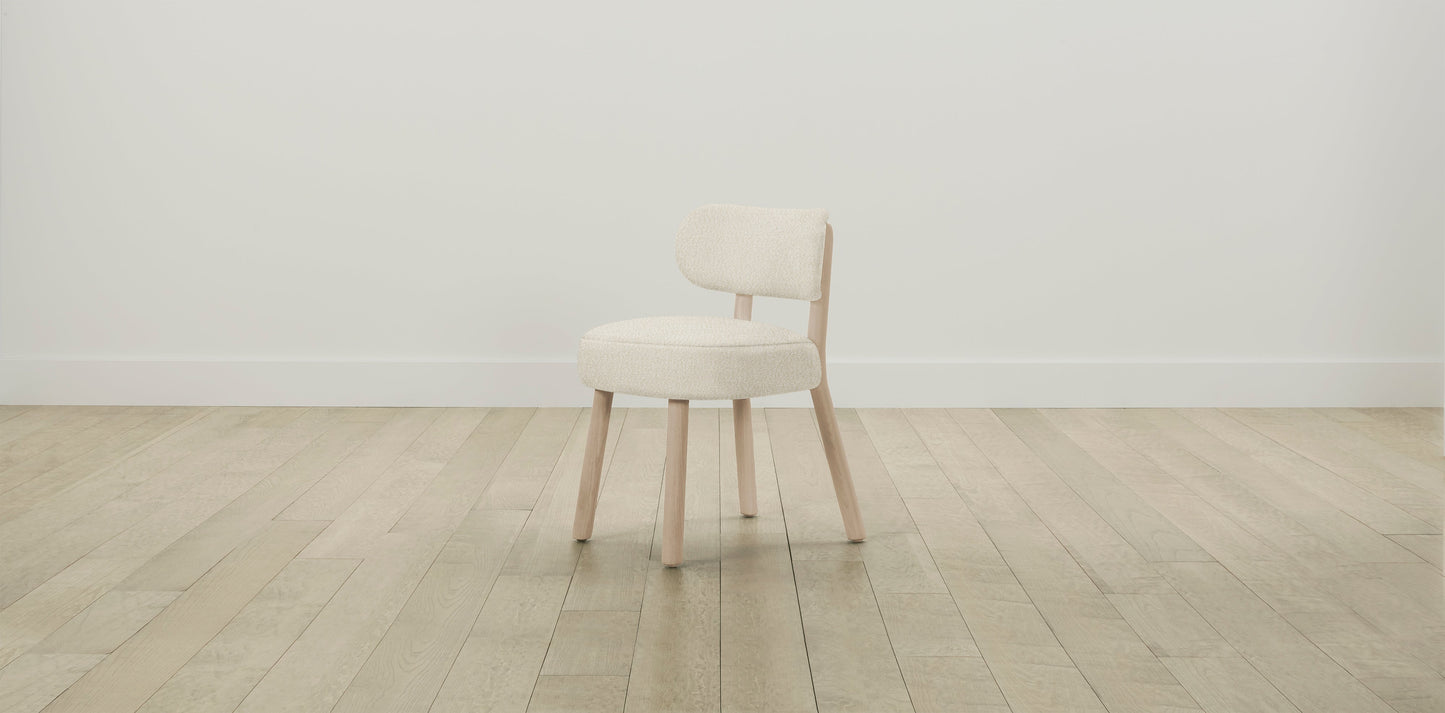 The Jane  - Italian Bouclé White Dining Chair