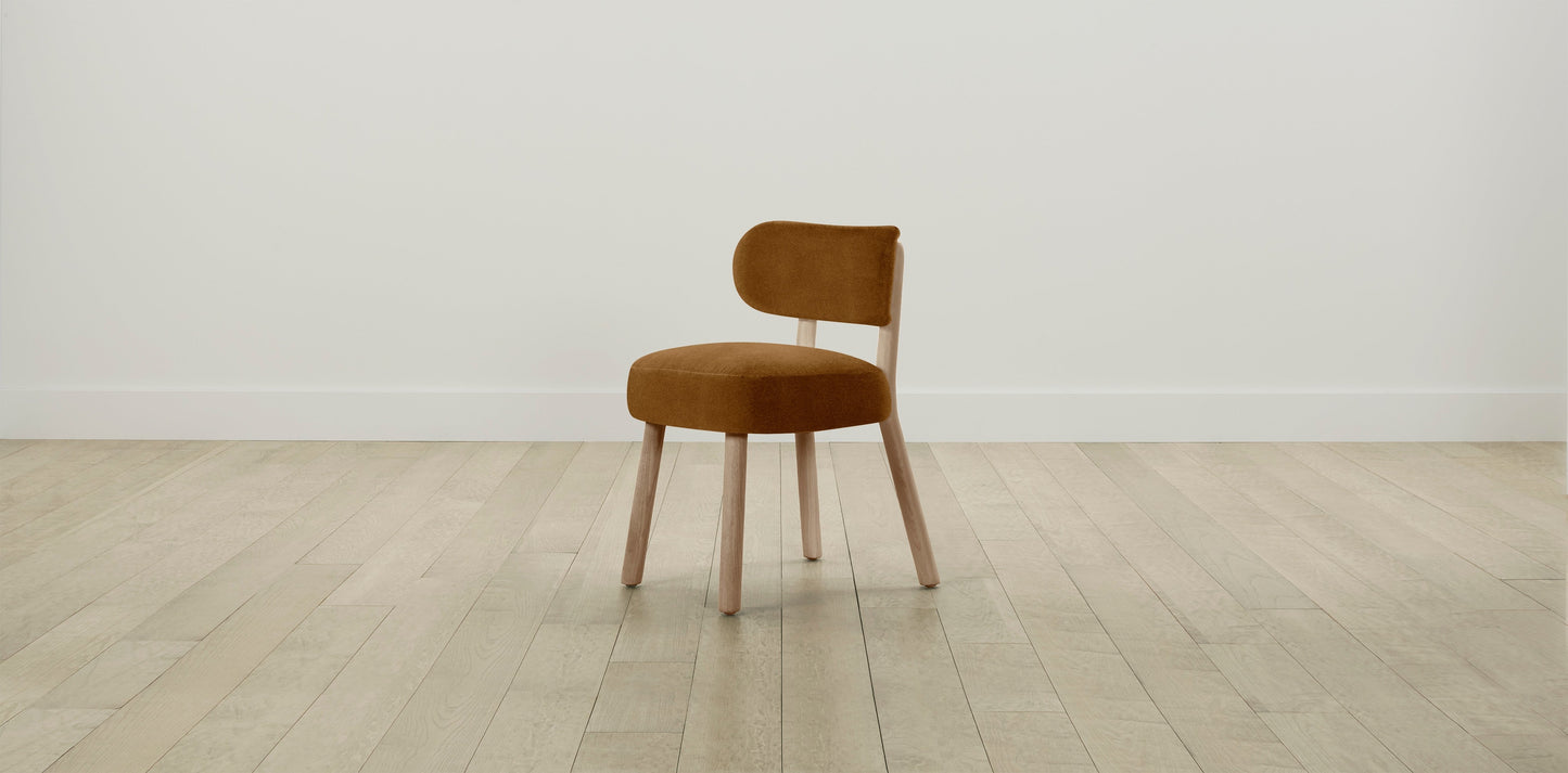 The Jane  - Mohair Brown Sugar Dining Chair