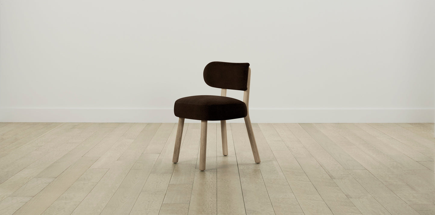 The Jane  - Mohair Chocolate Dining Chair