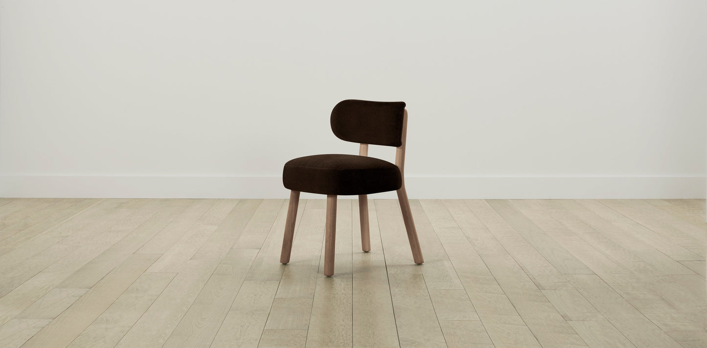 The Jane  - Mohair Chocolate Dining Chair