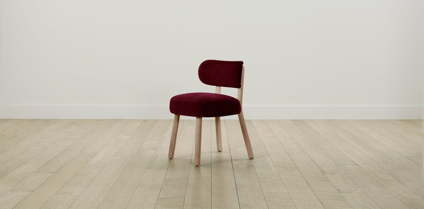 The Jane  - Mohair Crimson Dining Chair