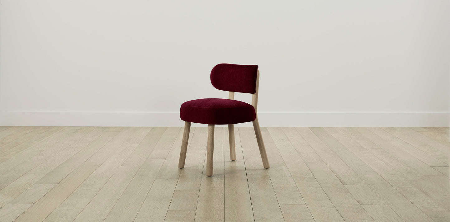 The Jane  - Mohair Crimson Dining Chair