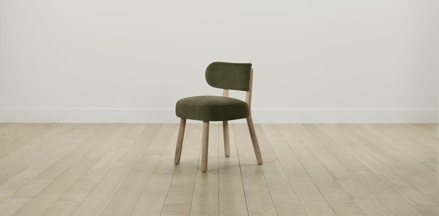 The Jane  - Mohair Moss Dining Chair