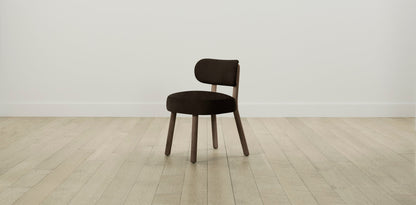 The Jane  - Nubuck Leather Espresso Dining Chair