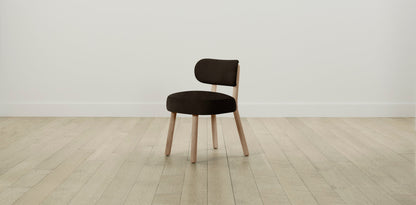 The Jane  - Nubuck Leather Espresso Dining Chair