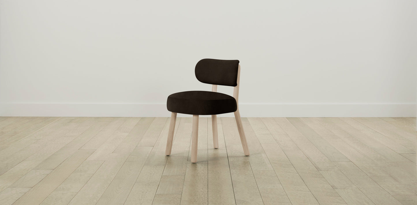 The Jane  - Nubuck Leather Espresso Dining Chair