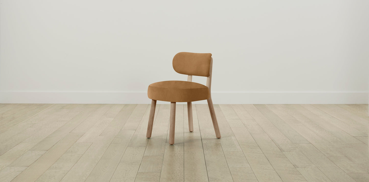 The Jane  - Nubuck Leather Saddle Dining Chair