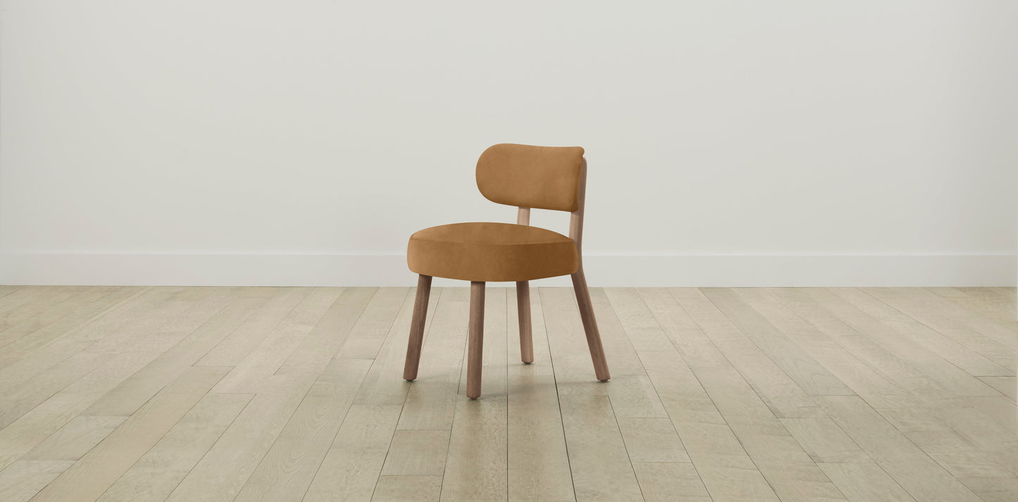 The Jane  - Nubuck Leather Saddle Dining Chair