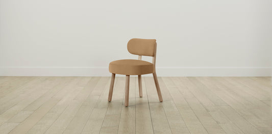 The Jane  - Pebbled Leather Latte Dining Chair