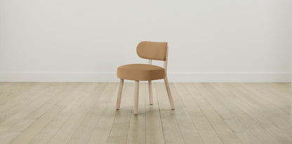 The Jane  - Pebbled Leather Latte Dining Chair