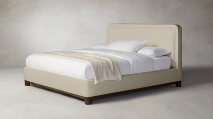 The Kent  - Belgian Linen Alder Bed - 41" Headboard