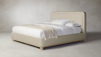 The Kent  - Belgian Linen Alder Bed - 41" Headboard