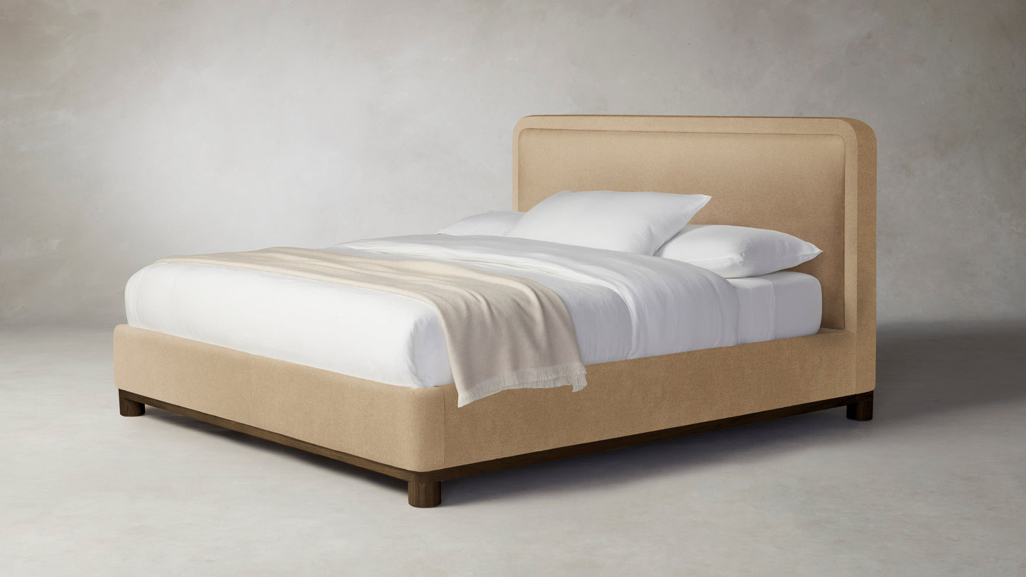 The Kent  - Mohair Almond Bed - 53" Headboard