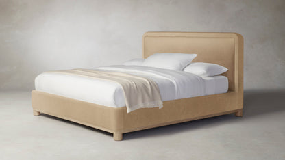 The Kent  - Mohair Almond Bed - 47" Headboard