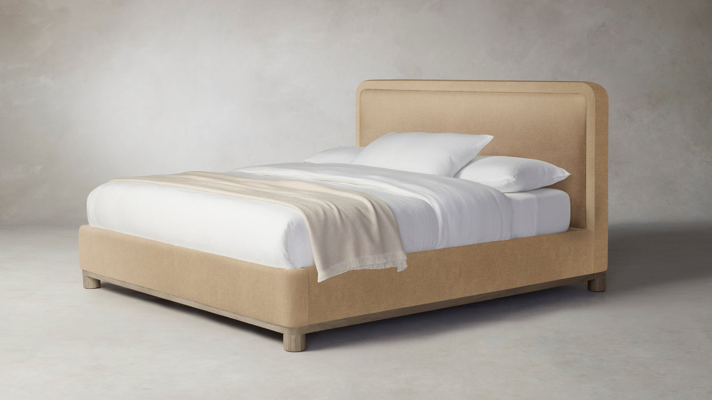 The Kent  - Mohair Almond Bed - 41" Headboard