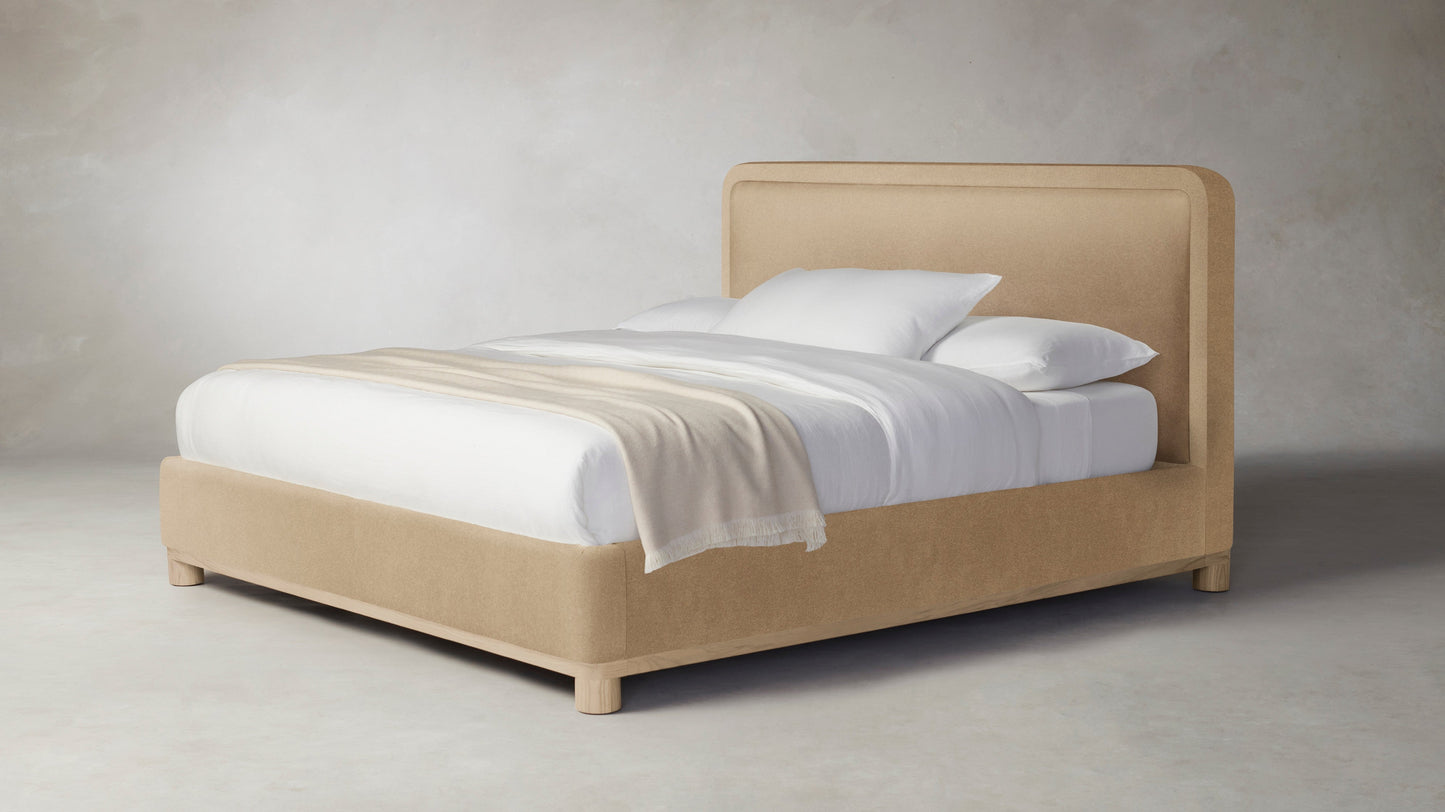 The Kent  - Mohair Almond Bed - 53" Headboard