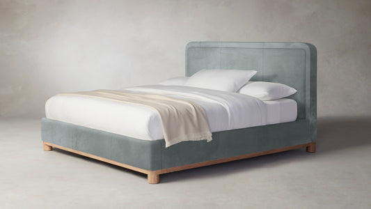 The Kent  - Nubuck Leather Tide Bed - 47" Headboard