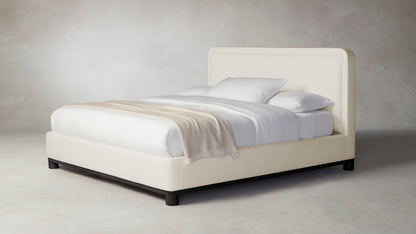 The Kent  - Performance Linen Creme Bed - 41" Headboard