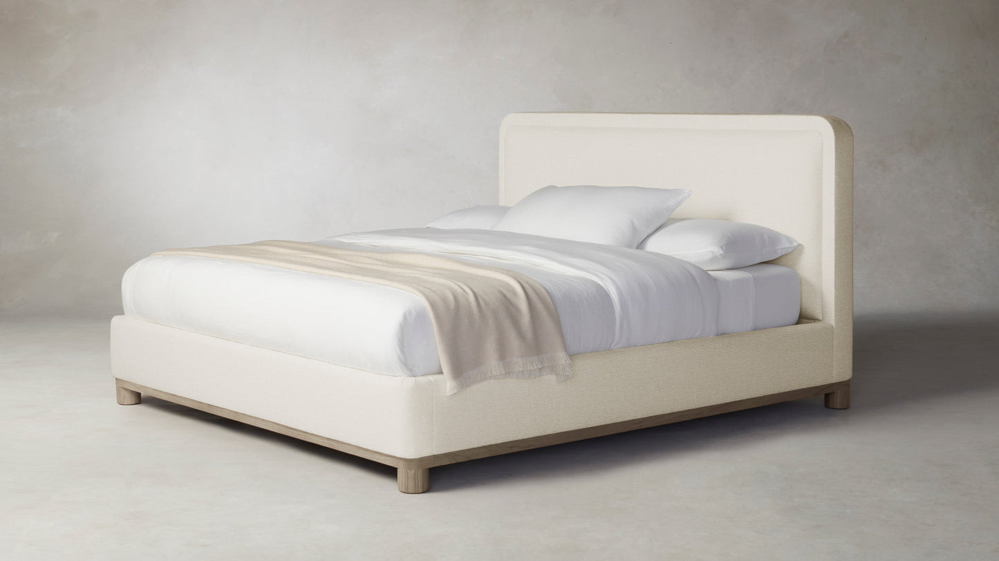 The Kent  - Performance Linen Creme Bed - 41" Headboard