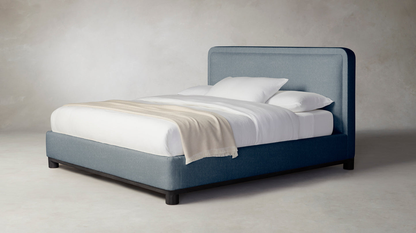 The Kent  - Performance Stonewashed Linen Chambray Bed - 41" Headboard