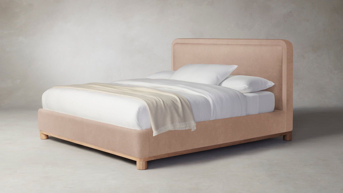 The Kent  - Performance Velvet Dusty Rose Bed - 41" Headboard