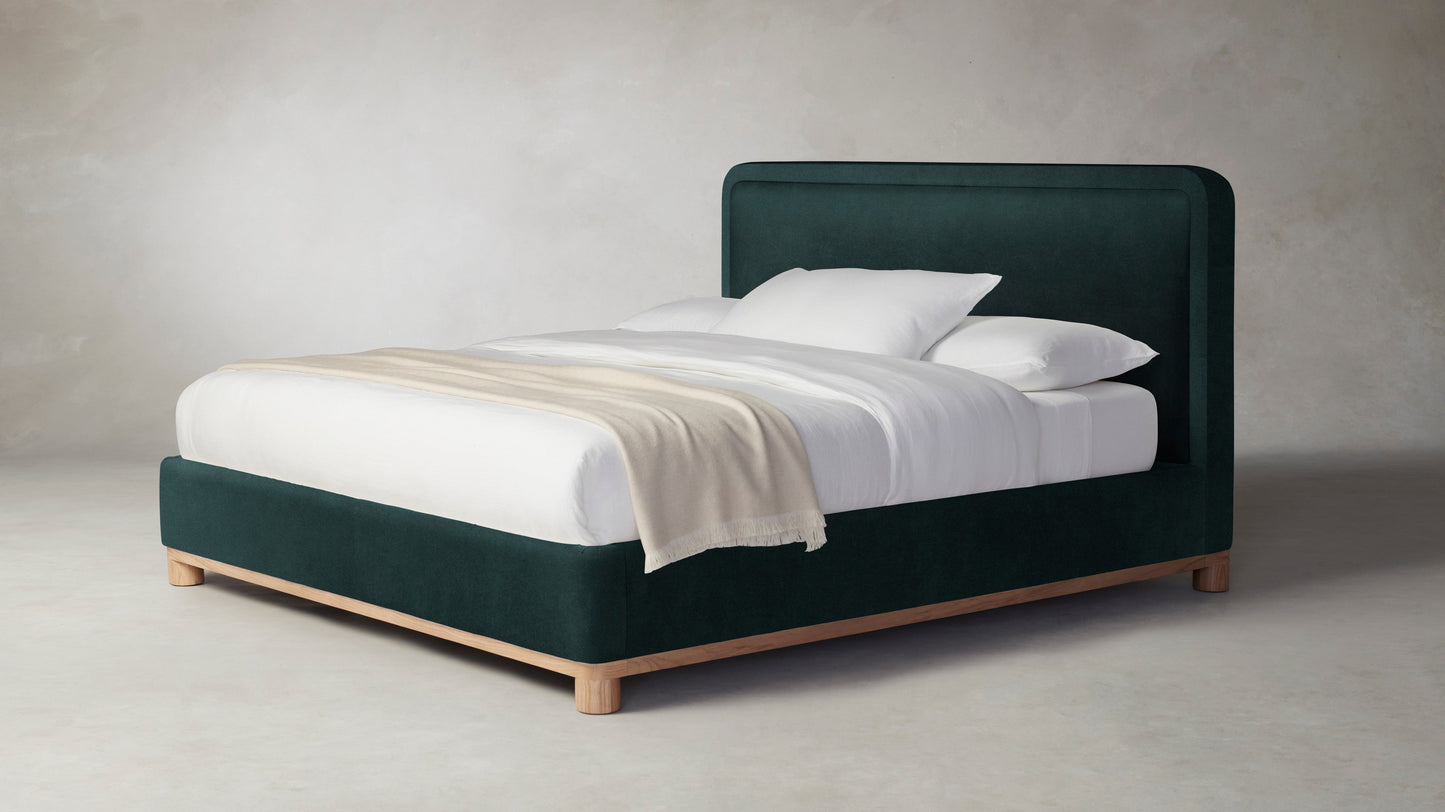 The Kent  - Performance Velvet Emerald Bed - 53" Headboard