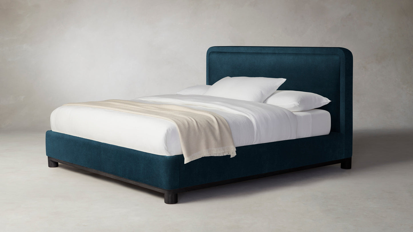 The Kent  - Performance Velvet Lagoon Bed - 47" Headboard