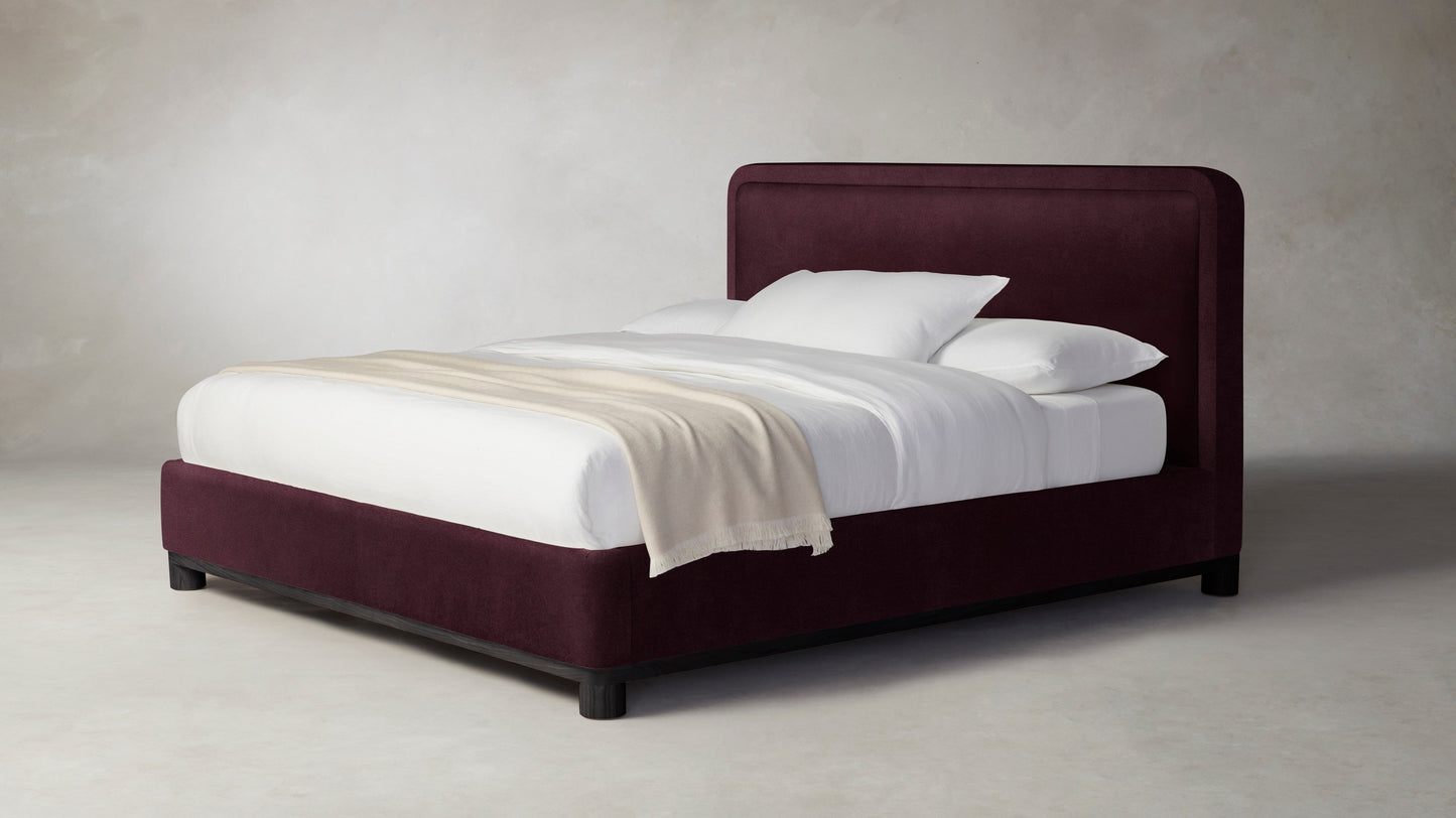 The Kent  - Performance Velvet Merlot Bed - 41" Headboard