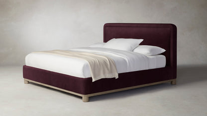 The Kent  - Performance Velvet Merlot Bed - 47" Headboard