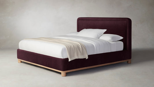 The Kent  - Performance Velvet Merlot Bed - 47" Headboard