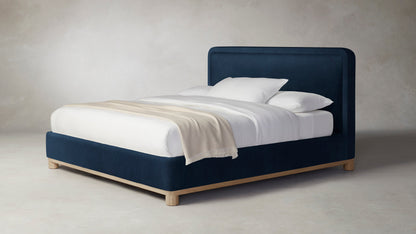 The Kent  - Performance Velvet Sapphire Bed - 47" Headboard