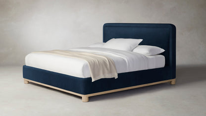 The Kent  - Performance Velvet Sapphire Bed - 53" Headboard