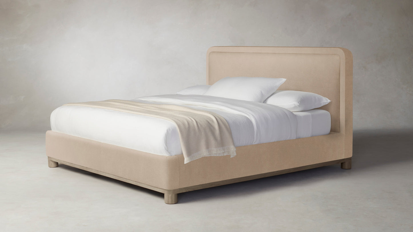 The Kent  - Performance Velvet Taupe Bed - 53" Headboard