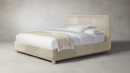 The Kent  - Tuscan Leather Bisque Bed - 53" Headboard