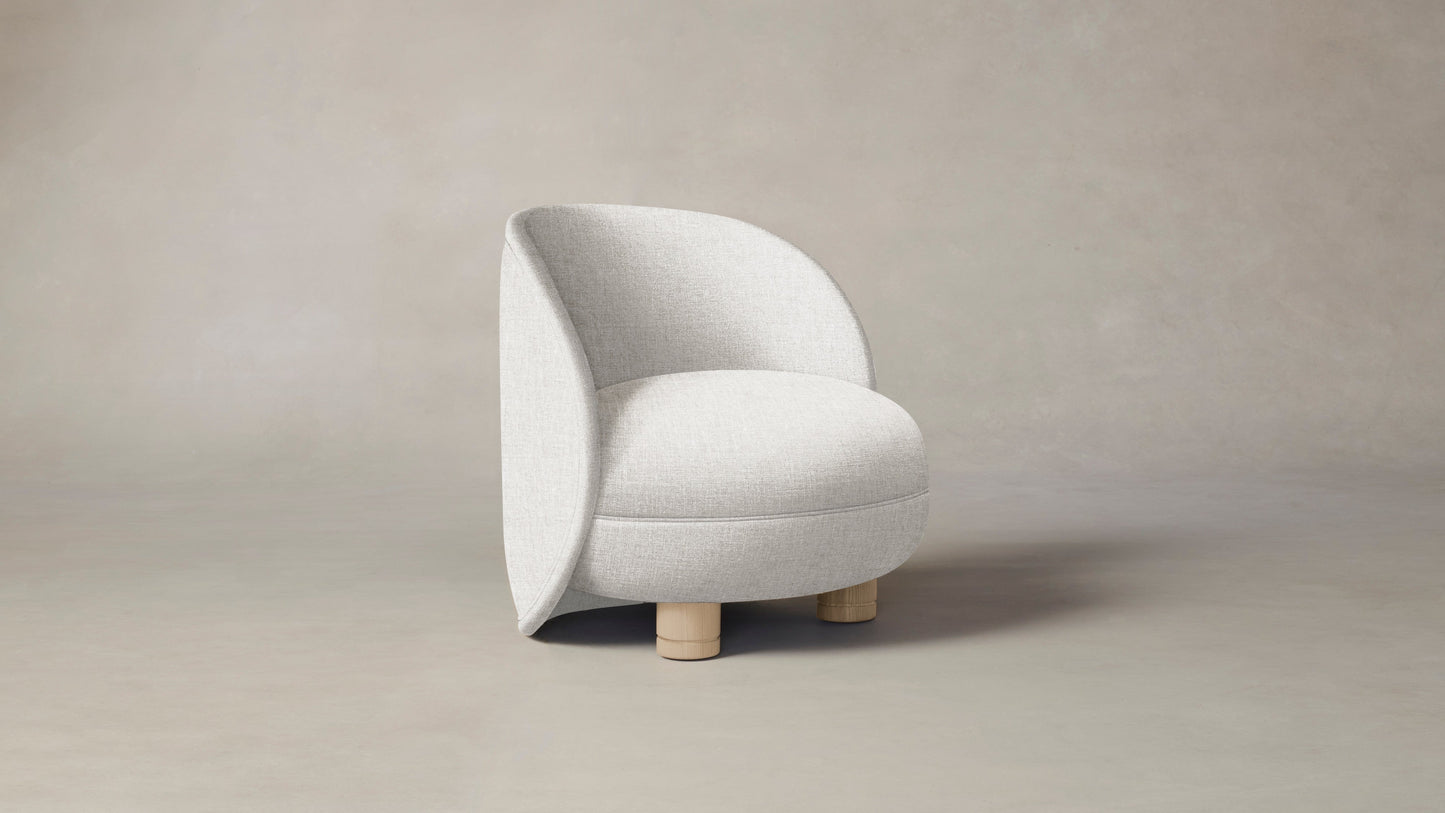 The Laight  - Belgian Linen Egret Chair