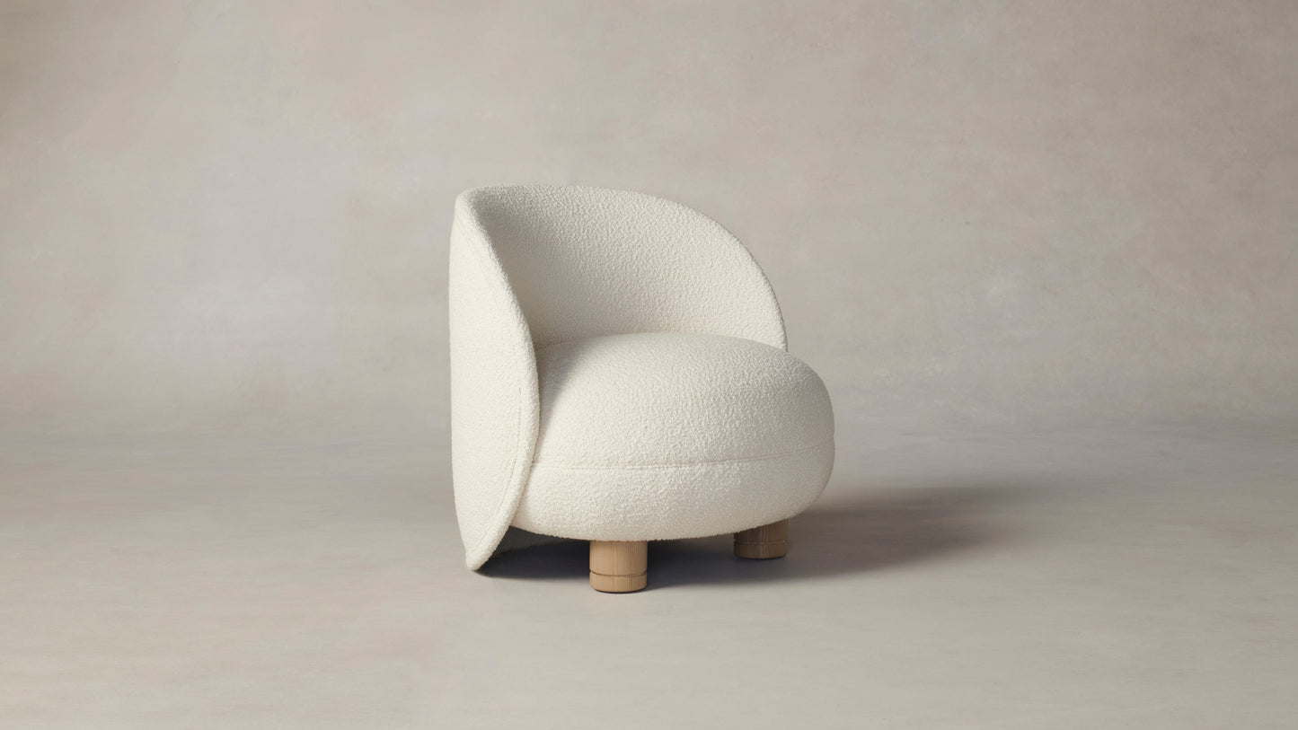 The Laight  - Italian Bouclé White Chair