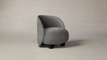 The Laight  - Nubuck Leather Asphalt Chair