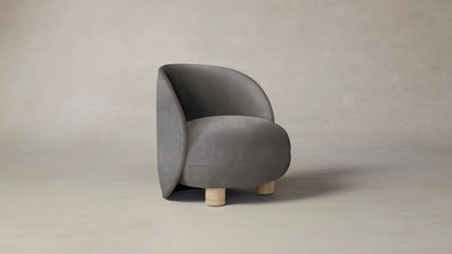 The Laight  - Nubuck Leather Asphalt Chair