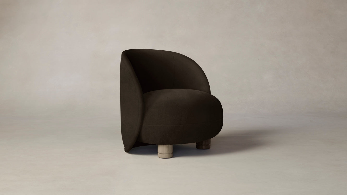 The Laight  - Nubuck Leather Espresso Chair