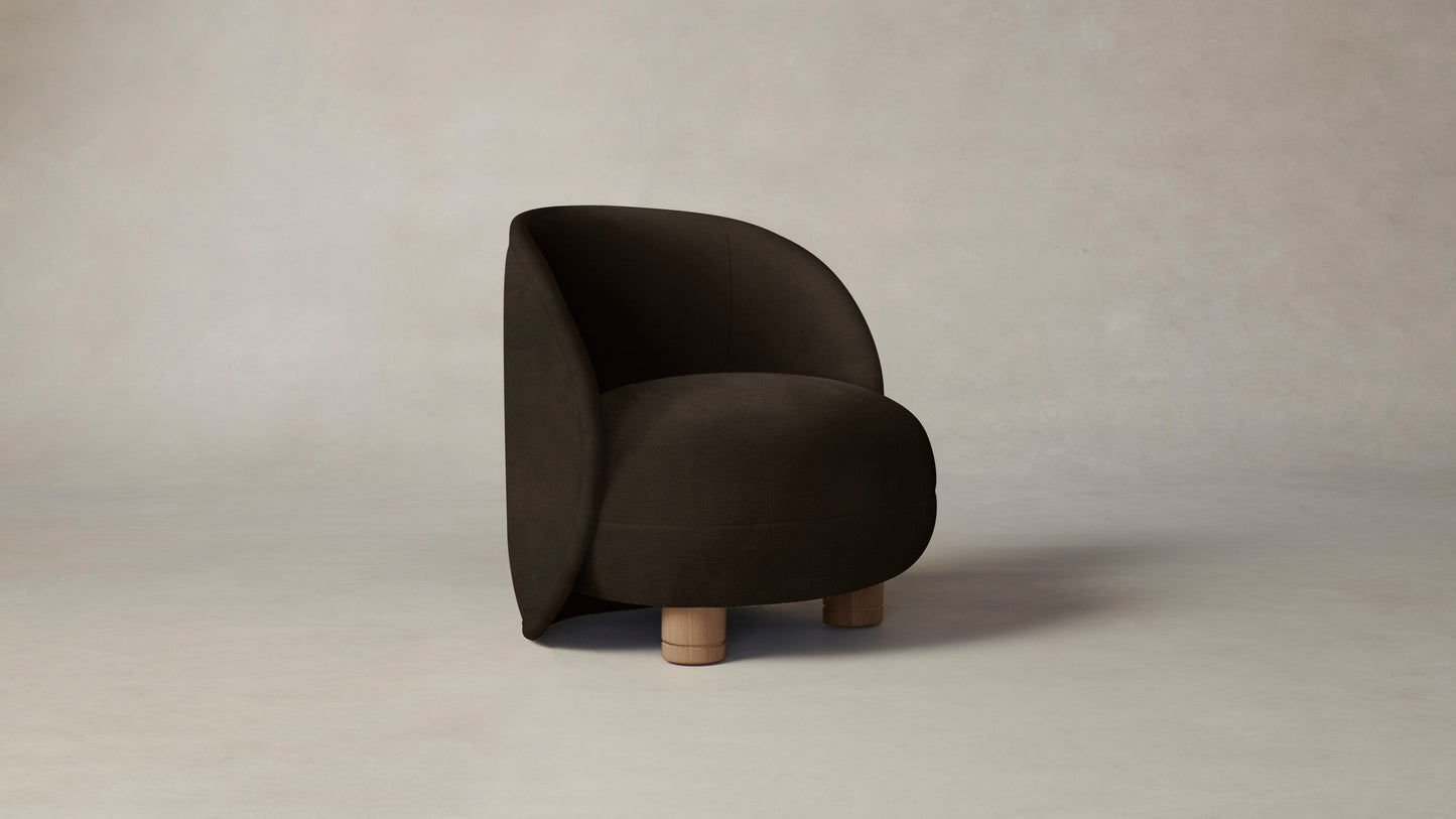 The Laight  - Nubuck Leather Espresso Chair