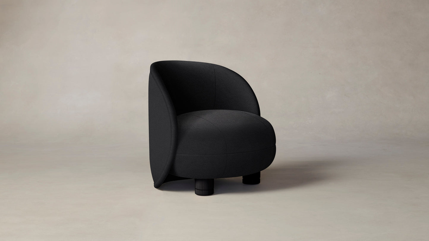 The Laight  - Pebbled Leather Ink Chair