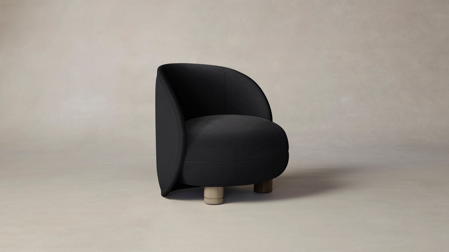 The Laight  - Pebbled Leather Ink Chair