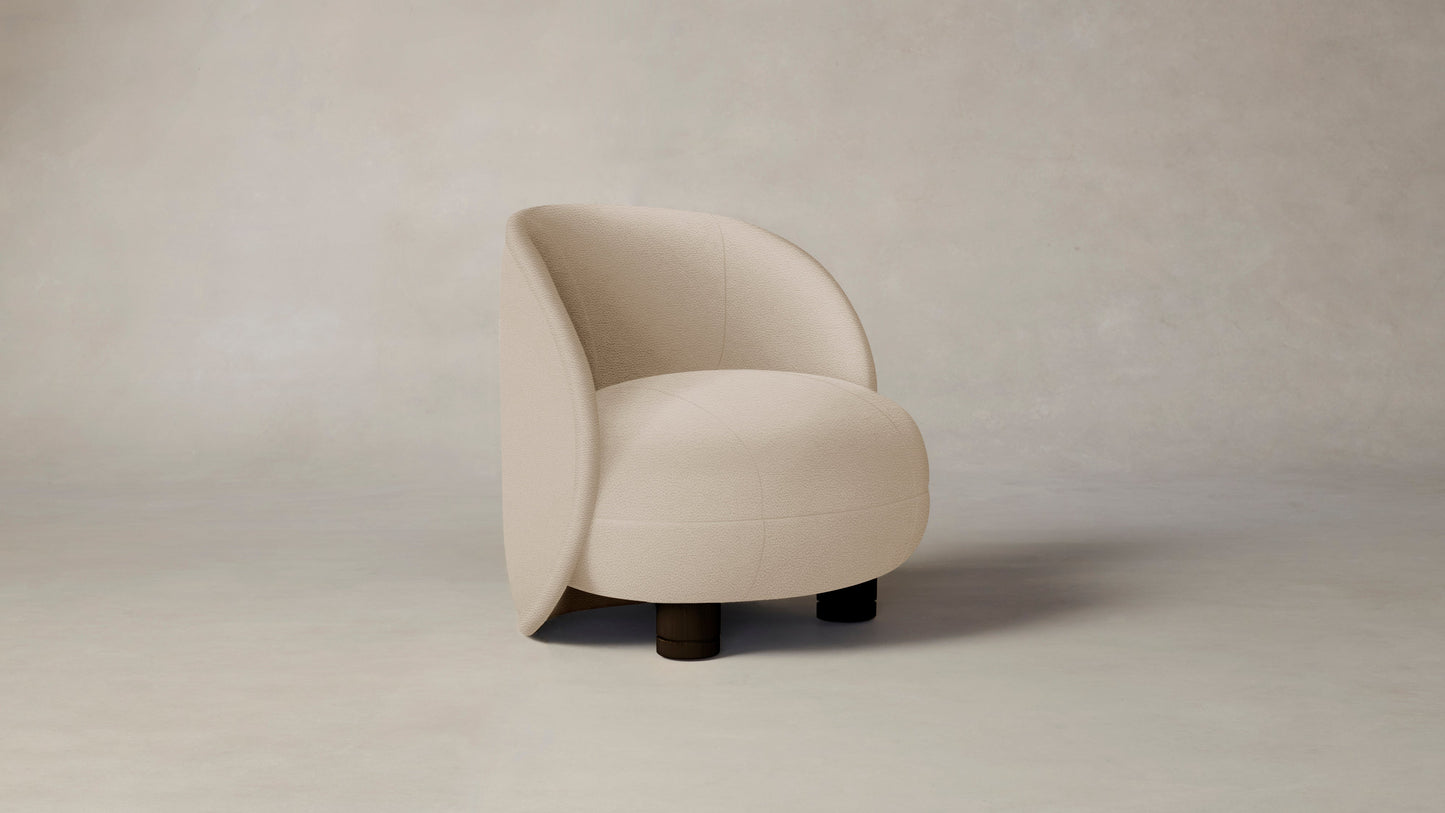 The Laight  - Pebbled Leather Stone Chair